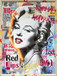 Neon Glamour Muse - 25" x 33" Framed Wall Art - Red