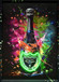 Neon Fizz Splash - 21" x 29" Framed Wall Art - Black