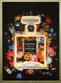 Neon Bloom Aura - 21" x 29" Framed Wall Art - Black