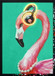 Groovy Flamingo Glow - 21" x 29" Framed Wall Art - Pink