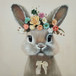 Blossom Bunny Portrait - 25" x 25" Framed Wall Art