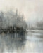 Foggy Lake II - Hand-painted Wrapped Canvas