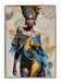 Regal Azure Radiance - 28" x 40" Framed Wall Art - Blue