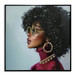 Glamour Muse - 25" x 25" Framed Wall Art - Dark Gray
