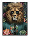 Floral King Swagger - 40" x 30" Framed Wall Art - Green