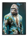 Gentleman Ape Blossom - 21" x 29" Framed Wall Art - Blue