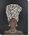 Plaid Elegance Portrait - 36" x 48" Framed Wall Art - Black