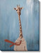 Plaid Neck Giraffe - 22" x 28" Framed Wall Art