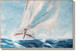 Gusty Sail Aglow - 33" x 48" Framed Wall Art - Blue
