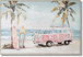 Pastel Surf Getaway - 33" x 48" Framed Wall Art - Light Blue