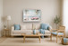Pastel Surf Getaway - 33" x 48" Framed Wall Art - Light Blue