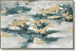 Verdant Gold Drift - 39" x 59" Framed Wall Art - Light Blue