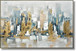 Urban Gold Reflection - 39" x 59" Framed Wall Art - Gold