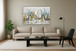 Urban Gold Reflection - 39" x 59" Framed Wall Art - Gold