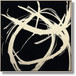 Ivory Swirl Touch - 32" x 32" Framed Wall Art - Black