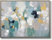 Golden Mist Mosaic - 35" x 47" Framed Wall Art - Blue