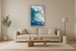 Cerulean Surge - 32" x 47" Framed Wall Art - Blue