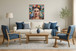 Vivid Gaze Reverie - 32" x 32" Framed Wall Art - Blue