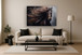Majestic Mane Storm - 40" x 60" Framed Wall Art - Dark Brown