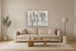 Mist Veil Harmony - 36" x 48" Framed Wall Art - Pearl Silver