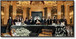 Opulent Underworld Gathering - 32" x 63" Framed Wall Art - Gold