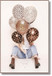 Rose Metallic Balloons - 32" x 47" Framed Wall Art