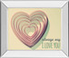 Layered Heart Glow - 22" x 26" Framed Wall Art - Yellow