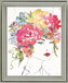 Whimsical Bloom Portrait - 28" x 34" Framed Wall Art