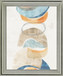 Stacked Aurora - 28" x 34" Framed Wall Art - Beige