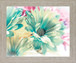 Aqua Petal Dream - 28" x 34" Framed Wall Art