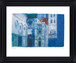 Azure Cathedral - 28" x 34" Framed Wall Art - Blue