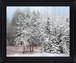 Silent Frosted Grove - 28" x 34" Framed Wall Art - Dark Gray