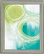 Verdant Orbit - 28" x 34" Framed Wall Art - Light Blue