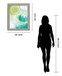 Verdant Orbit - 28" x 34" Framed Wall Art - Light Blue