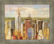 Sunlit Skyline - 28" x 34" Framed Wall Art - Gold