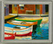 Harbor Glow - 28" x 34" Framed Wall Art - Blue