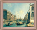 Canal Serenity Scene - 28" x 34" Framed Wall Art - Light Blue