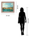 Sunlit Waterscape - 28" x 34" Framed Wall Art - Light Blue