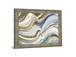 Golden Crest Waves - 28" x 34" Framed Wall Art - Beige