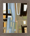 Urban Slate Geometry - 28" x 34" Framed Wall Art - Beige