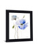 Azure Blossom Dance - 28" x 34" Framed Wall Art - White