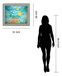 Coral Reef Dance - 28" x 34" Framed Wall Art - Light Blue