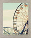 Carnival Wheel Dream - 28" x 34" Framed Wall Art - Light Blue