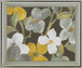 Golden Meadow Blossoms - 28" x 34" Framed Wall Art - Gray
