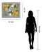 Golden Petal Whisper - 28" x 34" Framed Wall Art - Gray