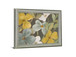 Golden Petal Whisper - 28" x 34" Framed Wall Art - Gray