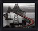 Steel Glow Curve - 28" x 34" Framed Wall Art - Dark Gray