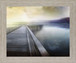 Serene Dawn Pathway - 28" x 34" Framed Wall Art - Gray
