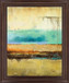 Sunwashed Horizon - 28" x 34" Framed Wall Art - Light Blue