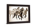 Speckled Gallop - 28" x 34" Framed Wall Art - Dark Brown